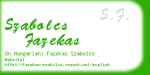 szabolcs fazekas business card